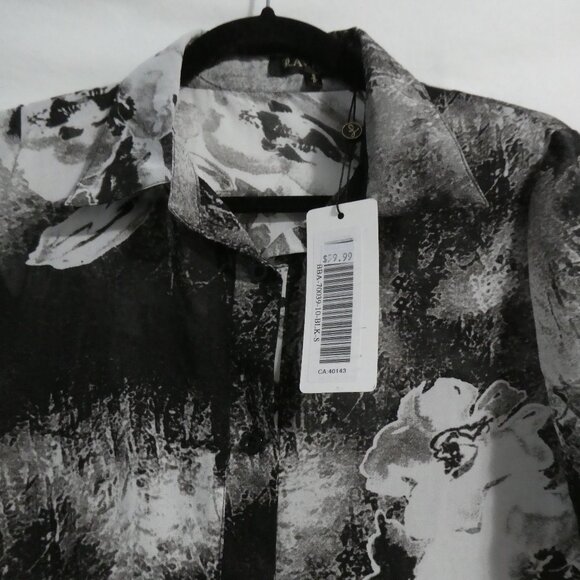 LAVENA FASHION | small | Sheer Button-Up Floral Front Long Shirt Dress | NWT - Picture 4 of 16